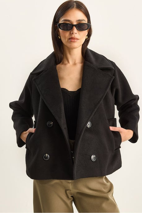 Dicker Plüsch Oversize Knopfjacket - Image 1