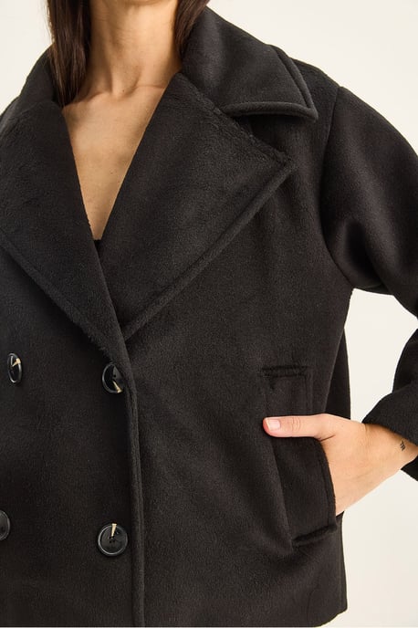 Dicker Plüsch Oversize Knopfjacket - Image 5
