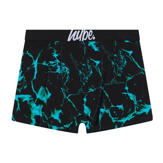 3er Pack Jungen Boxershorts Schwarz, Türkis & Pool-Print Weiche Atmungsaktive Unterwäsche - Image 4