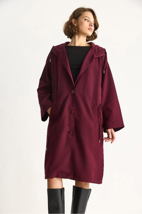 Oversized Midi-Trenchcoat mit Schalkragen - Image 5
