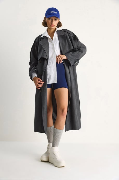 Baumwoll-Midi-Trenchcoat mit doppelter Knopfleiste - Image 3