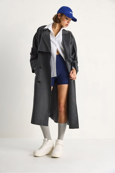 Baumwoll-Midi-Trenchcoat mit doppelter Knopfleiste - Image 4