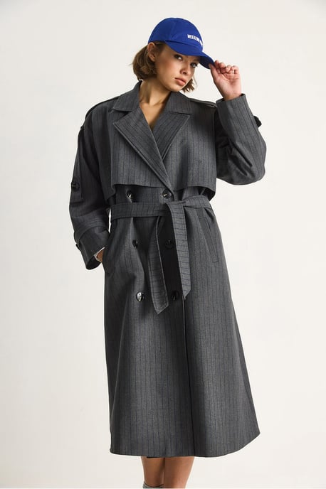 Baumwoll-Midi-Trenchcoat mit doppelter Knopfleiste - Image 5