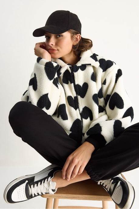 Texturierte Jacke mit Kragen, Daunenpufferjacke - Image 2