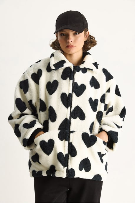 Texturierte Jacke mit Kragen, Daunenpufferjacke - Image 4