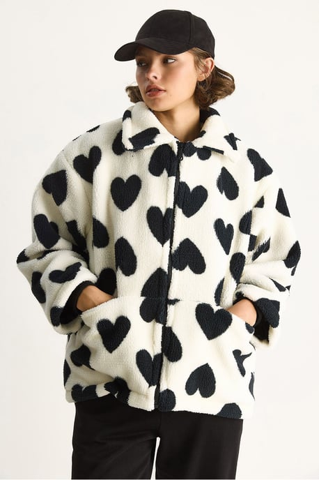 Texturierte Jacke mit Kragen, Daunenpufferjacke - Image 5