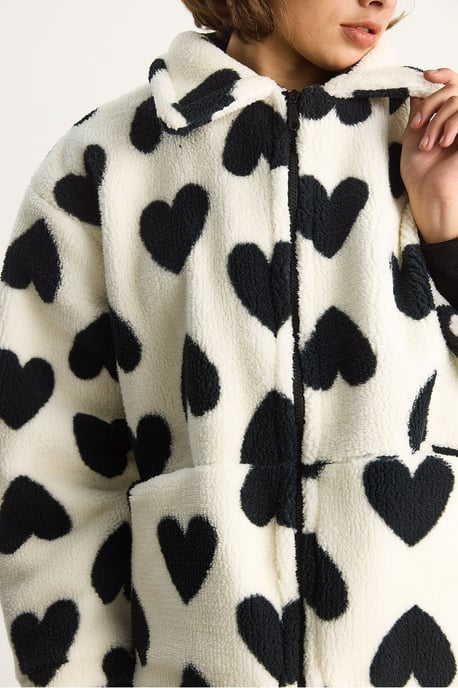 Texturierte Jacke mit Kragen, Daunenpufferjacke - Image 6