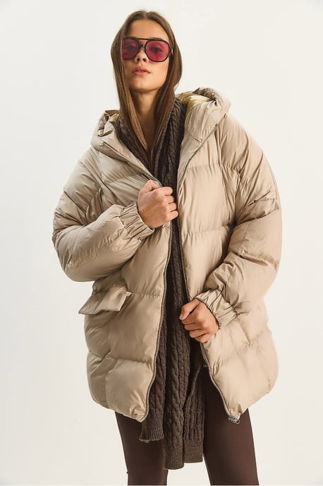 Kapuze Oversized Dicke Pufferjacke - Image 2