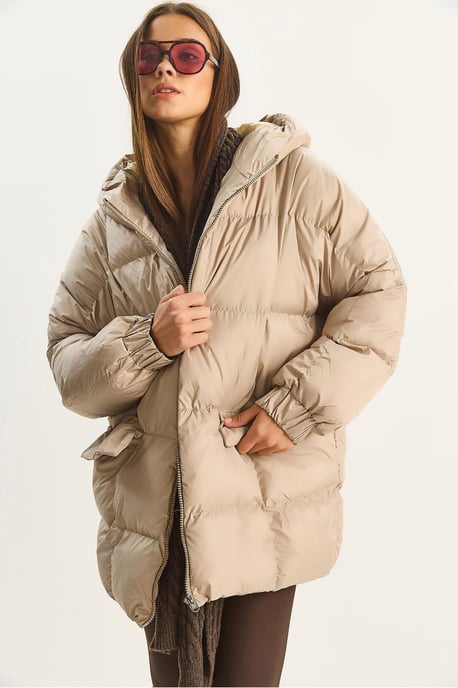Kapuze Oversized Dicke Pufferjacke - Image 3