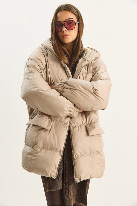 Kapuze Oversized Dicke Pufferjacke - Image 4