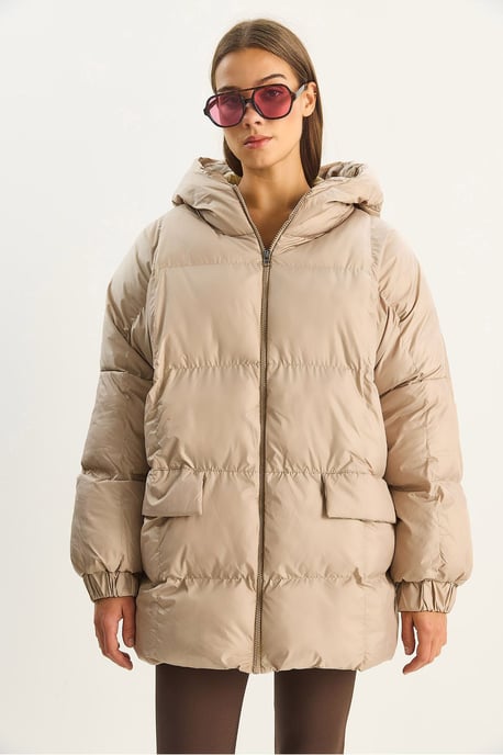 Kapuze Oversized Dicke Pufferjacke - Image 5