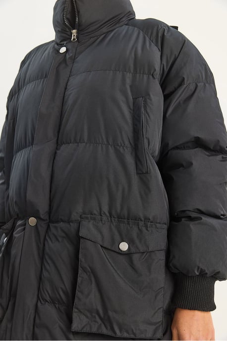 Oversize Langer Puffer-Mantel - Image 5