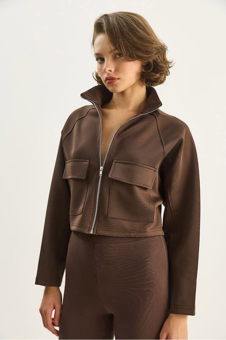 Gekürzte Jacke mit Taschen - Image 4