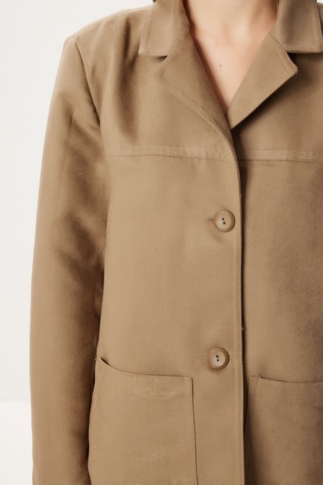 Gabardine Knopfjacke mit Taschen - Image 4