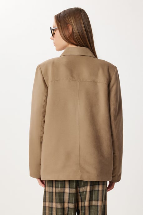 Gabardine Knopfjacke mit Taschen - Image 6
