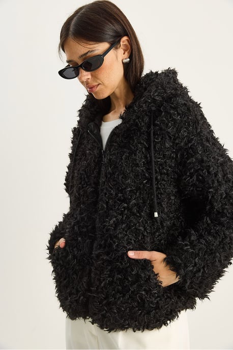 Hooded Fleece Mantel - Image 3