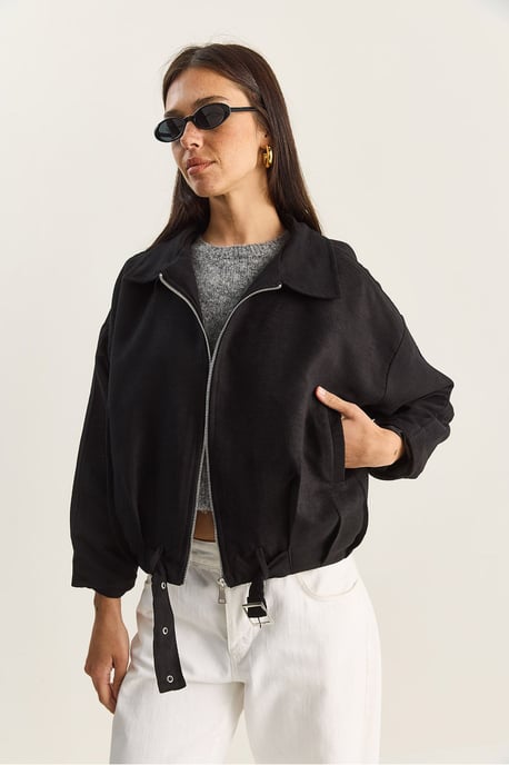 Übergroße Kunstsuede-Jacke - Image 4