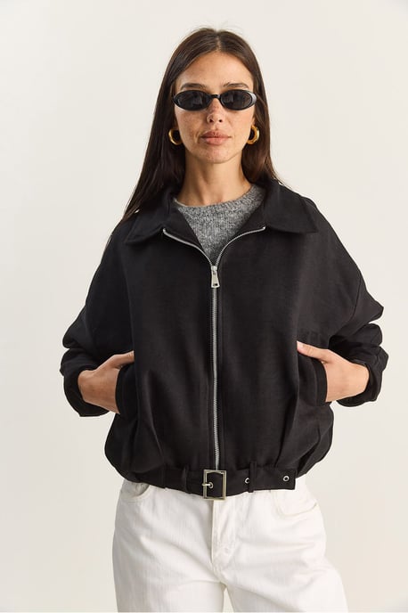 Übergroße Kunstsuede-Jacke - Image 6