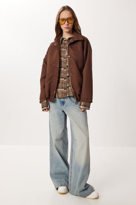 Oversized Gabardine-Jacke mit Reißverschluss - Image 3