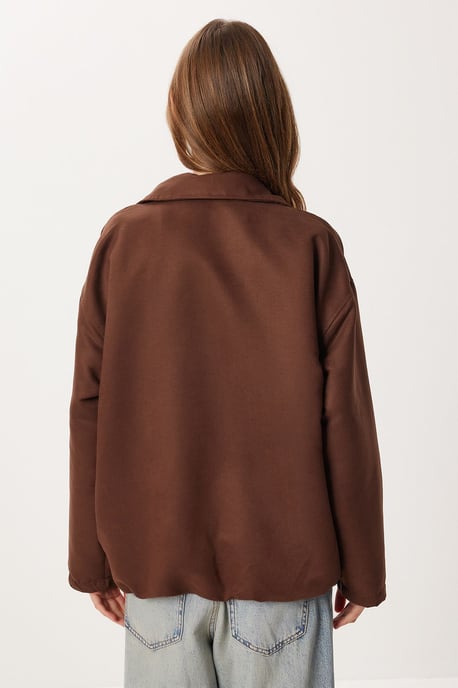 Oversized Gabardine-Jacke mit Reißverschluss - Image 6