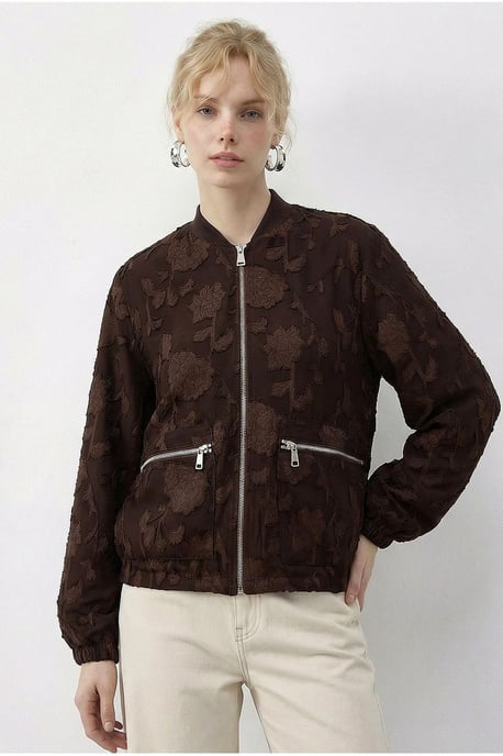 Blumen Oversized Bomberjacke - Image 3