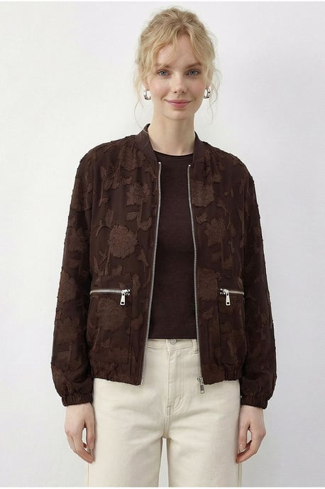 Blumen Oversized Bomberjacke - Image 4