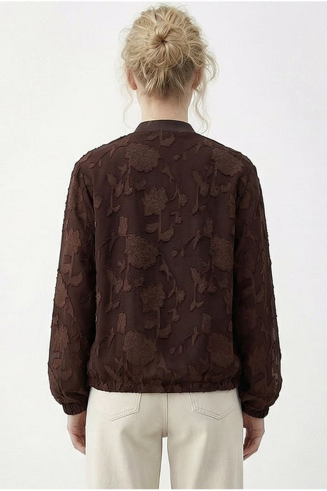 Blumen Oversized Bomberjacke - Image 5