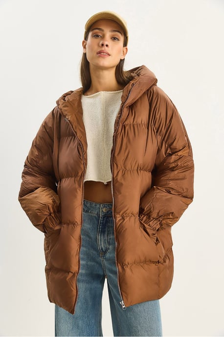 Kapuzenshirt Übergroße Dicke Pufferjacke - Image 4