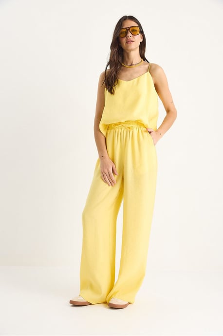Ärmelloses Top und weit geschnittene Hose Set - Image 2