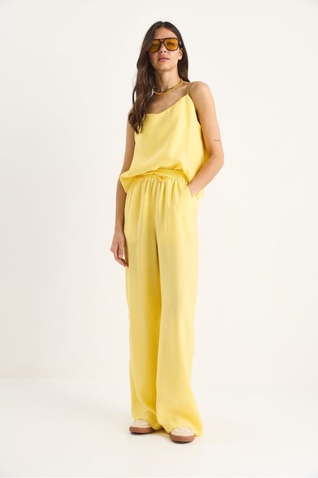 Ärmelloses Top und weit geschnittene Hose Set - Image 3