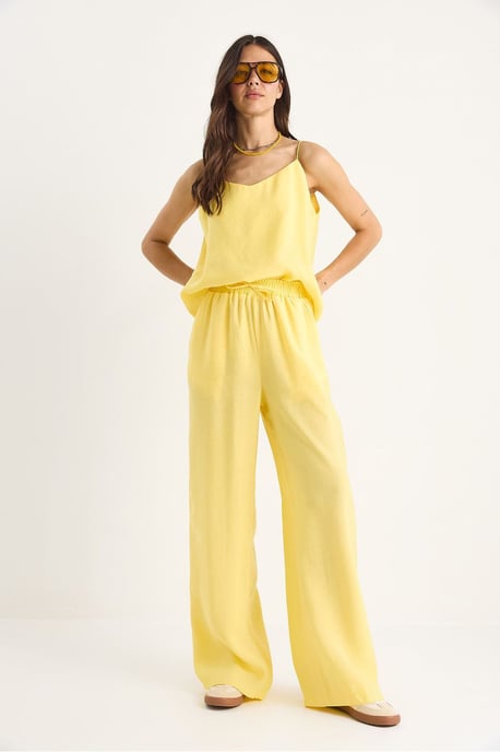 Ärmelloses Top und weit geschnittene Hose Set - Image 4