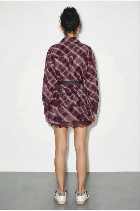 Kariertes Oversized Hemd und Rock-Set - Image 6