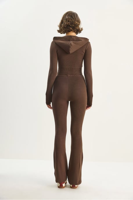 Rippstrick Baumwolle Hohe Taille Zweiteiler Coord - Image 6