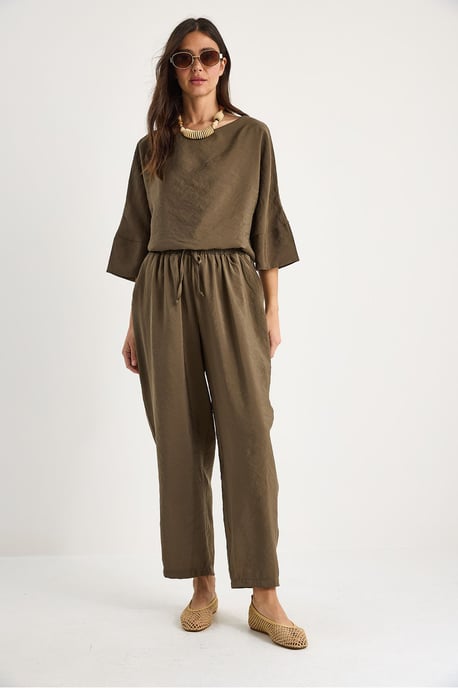 Übergröße Bootsausschnitt Polyester Zweiteiliges Set - Image 2