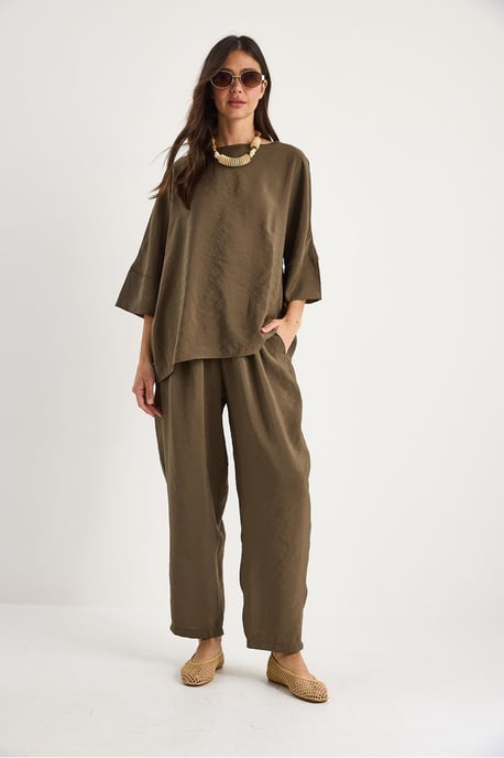 Übergröße Bootsausschnitt Polyester Zweiteiliges Set - Image 4