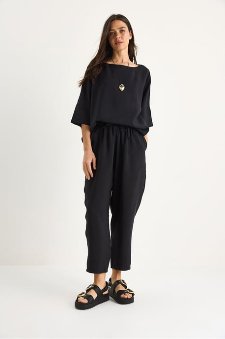 Übergröße Bootsausschnitt Polyester Zweiteiliges Set - Image 2