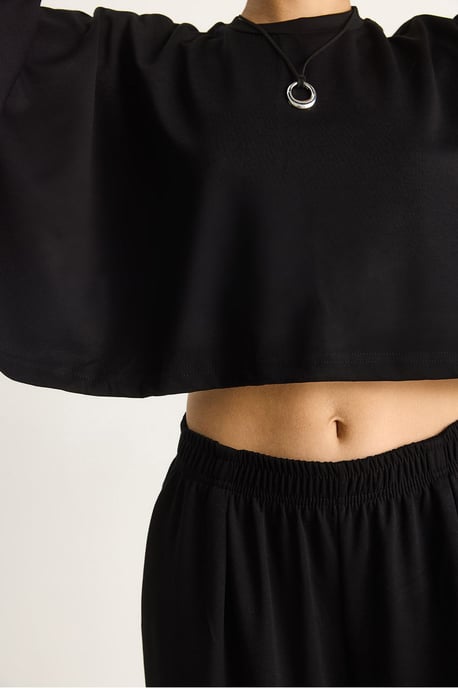 Strick-Crewneck-Longsleeve mit weitem Bein Zweiteiliges Set - Image 6