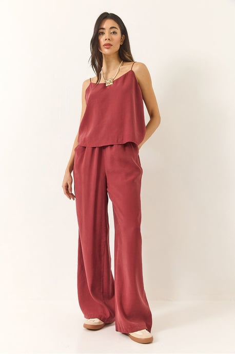 Ärmelloses Top und weite Hosen Koordinaten-Set - Image 2