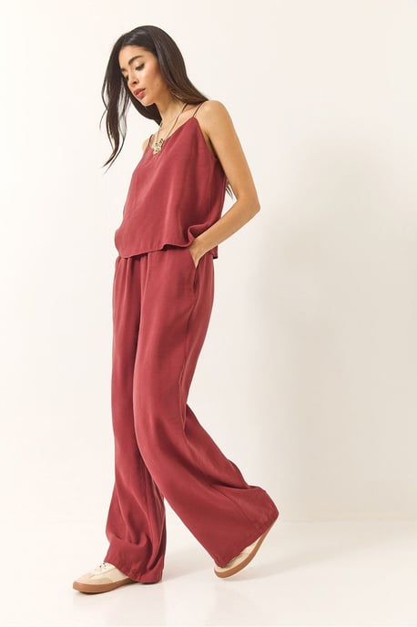 Ärmelloses Top und weite Hosen Koordinaten-Set - Image 3