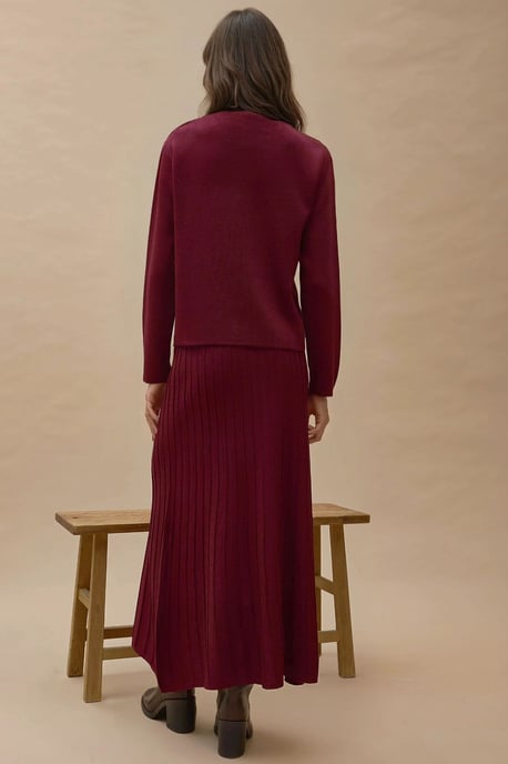 Strick-Pullover-Set mit Rundhalsausschnitt und ausgestelltem Rock - Image 3