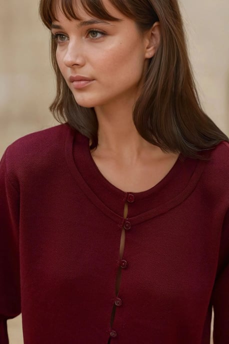 Strick-Pullover-Set mit Rundhalsausschnitt und ausgestelltem Rock - Image 5
