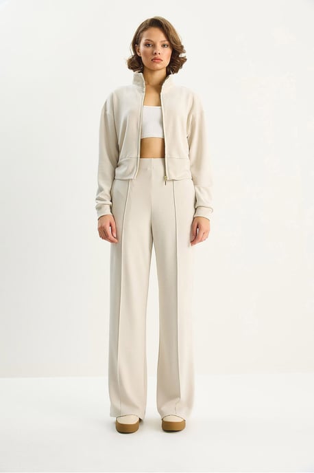 Vollzip Sweatshirt und Hose Zwei-Teiliges Set - Image 2
