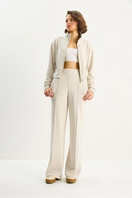 Vollzip Sweatshirt und Hose Zwei-Teiliges Set - Image 3