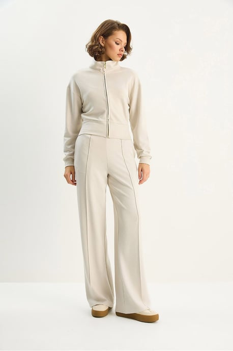 Vollzip Sweatshirt und Hose Zwei-Teiliges Set - Image 5