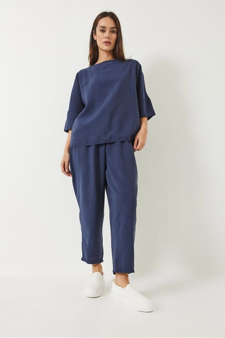 Übergröße Bootsausschnitt Polyester Zweiteiliges Set - Image 2