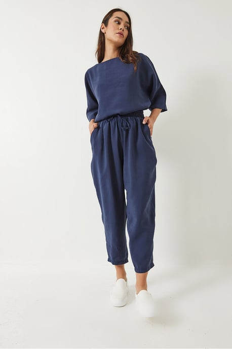 Übergröße Bootsausschnitt Polyester Zweiteiliges Set - Image 4
