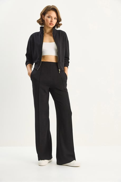 Vollzip Sweatshirt und Hose Zwei-Teiliges Set - Image 2