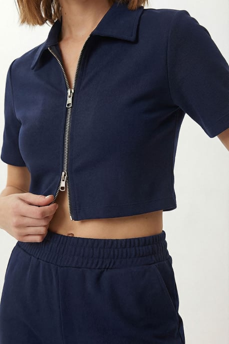Hochtaillierte Weite Beinhose & Jacke Set - Image 4