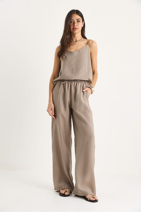 Ärmelloses Top und weite Hosen Set - Image 2