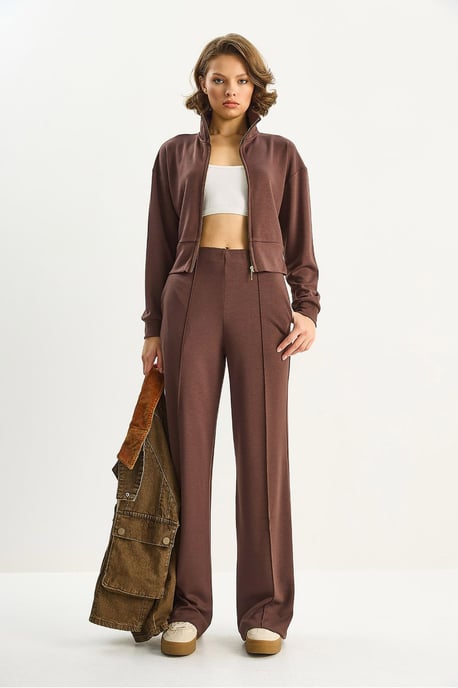 Vollzip Sweatshirt und Hose Zweiteiliges Koord-Set - Image 2